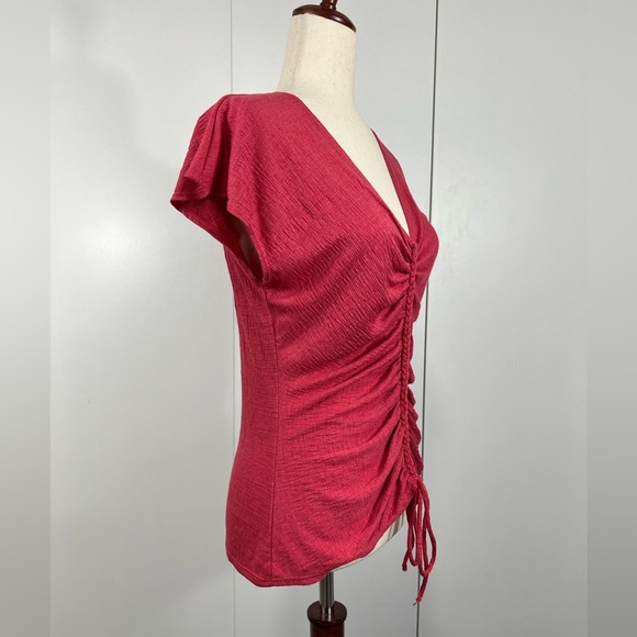 Max Studio coral rouched top - Picture 4 of 7